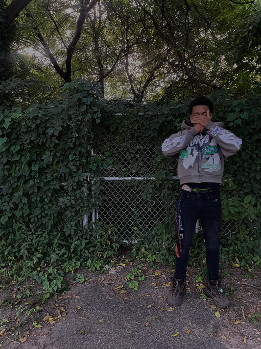 DISTORTED HOODIE “GREY”